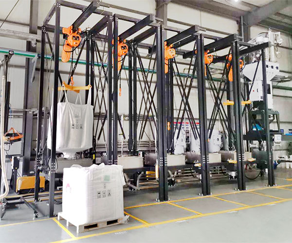 Bulk Bag Unloader application for virgin material production